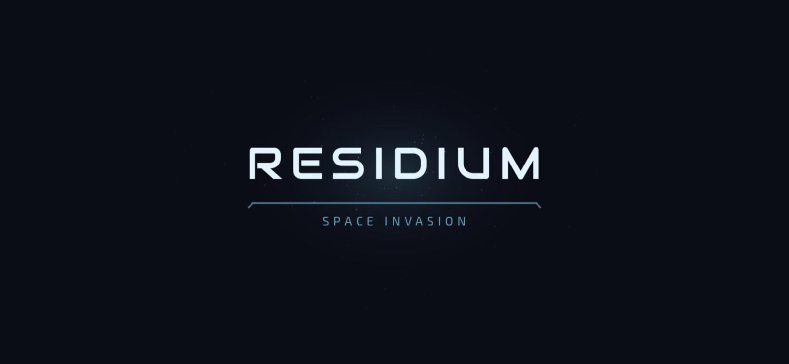 Écran-titre du jeu : le logo Residium, sous-titré Space Invasion
